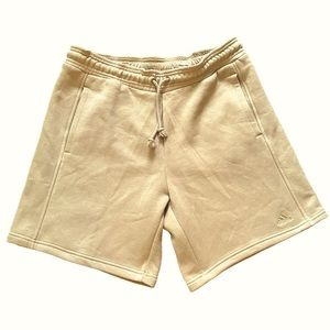 Adidas All Szn Multi Sport Beige Cotton Shorts Women Sz L Nwt
